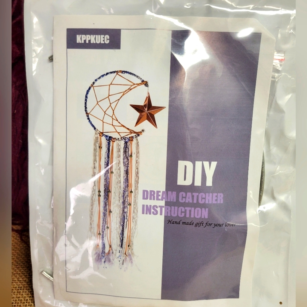 Moon and star dream catcher kit comes with everything